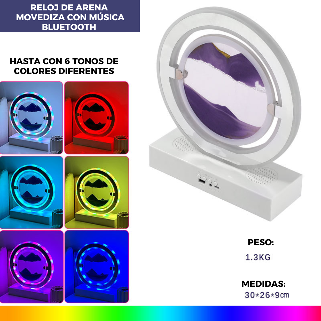 Lámpara de Arena Movediza RGB con Altavoz Bluetooth