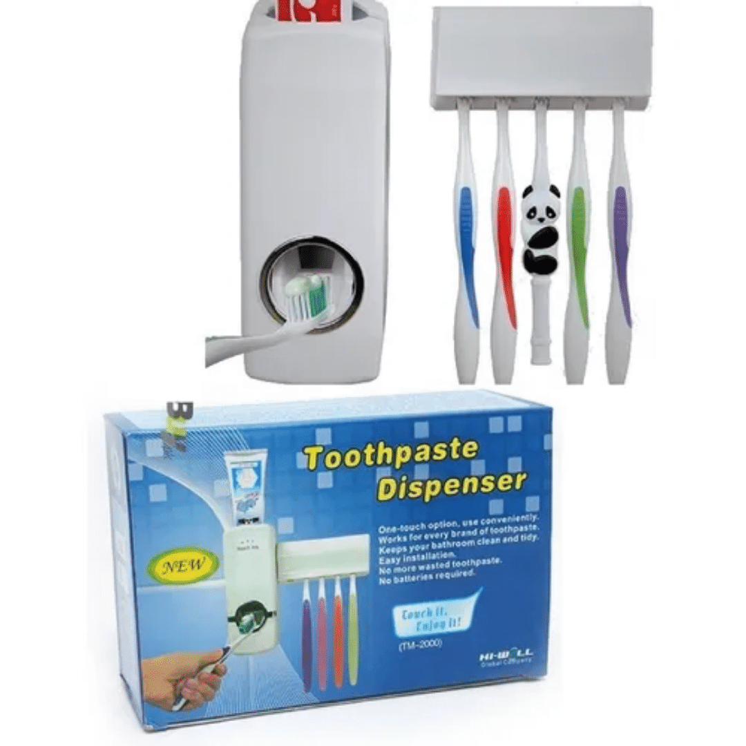 Dispensador Crema Dental Porta Cepillos