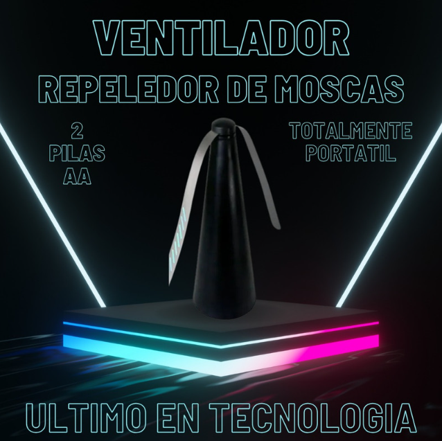 ABANICO REPELENTE DE MOSCAS ORIGINALES CON PILAS