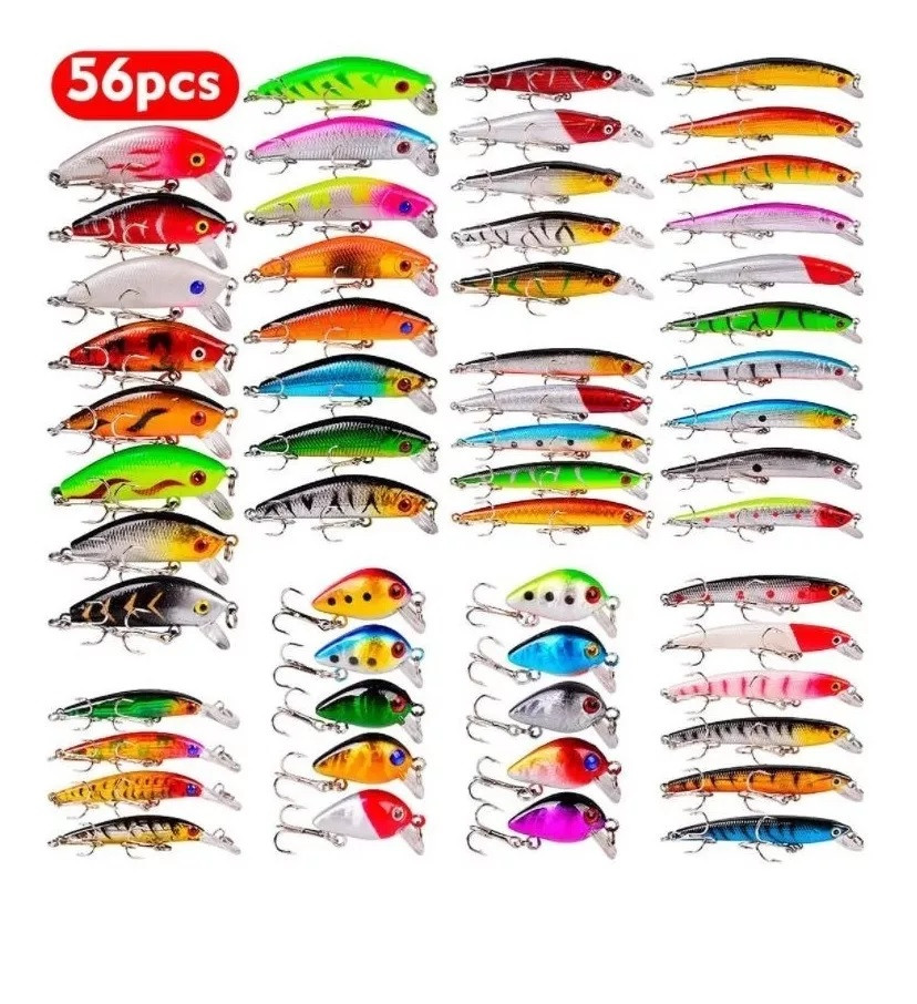 Set De Señuelos De Pesca De 56 Piezas